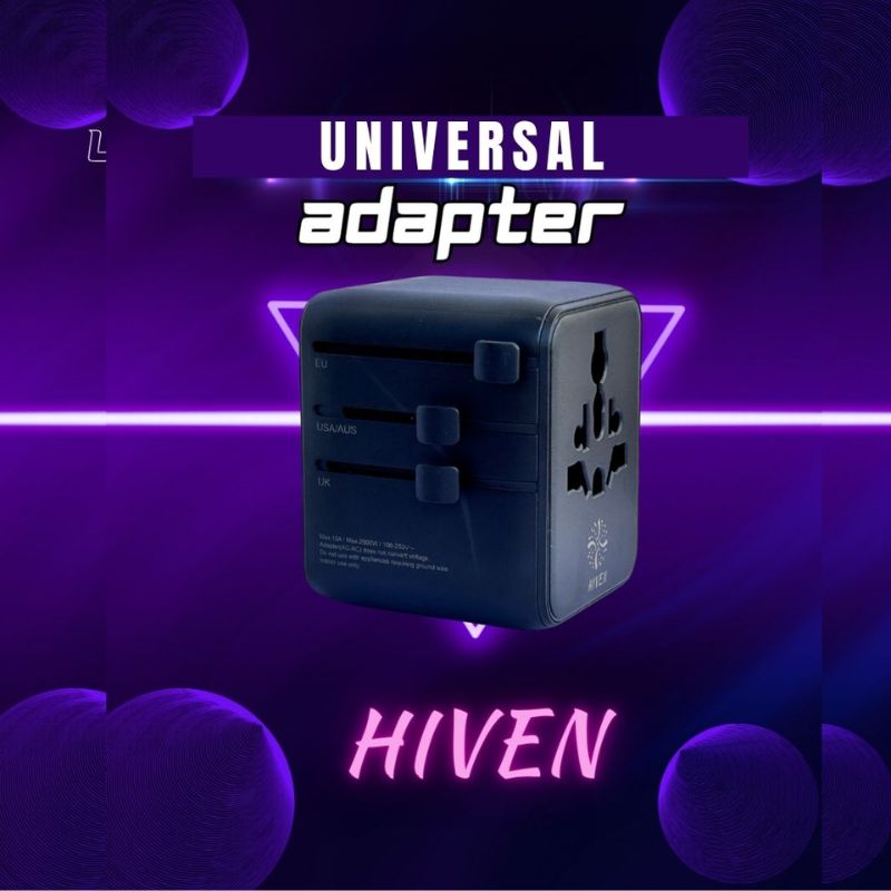 HIVEN Universal Travel Adapter | 6-in-1 Fast Charging Adapter with 3 USB-C & 2 USB-A Ports | 25W Power | Compatible in 150+ Countries | Supports Type C, A, G, I Plugs - Image 5