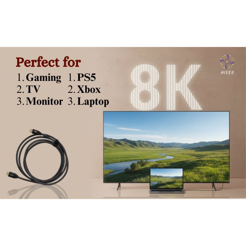 HIVEN High-Speed HDMI Cable 4K Ultra HD(3 meter)-red - Image 5