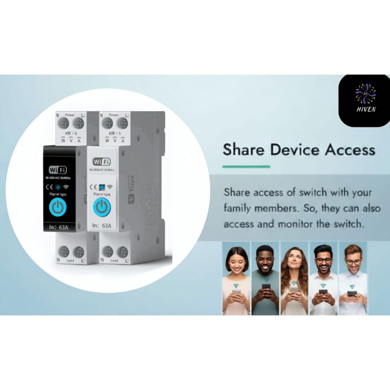 HIVEN-63A WiFi Smart Switch with Power Monitoring - Image 7