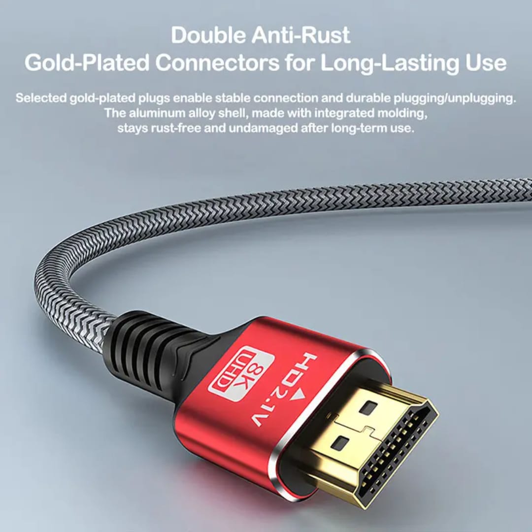 HIVEN High-Speed HDMI Cable 4K Ultra HD(3 meter)-red - Image 11