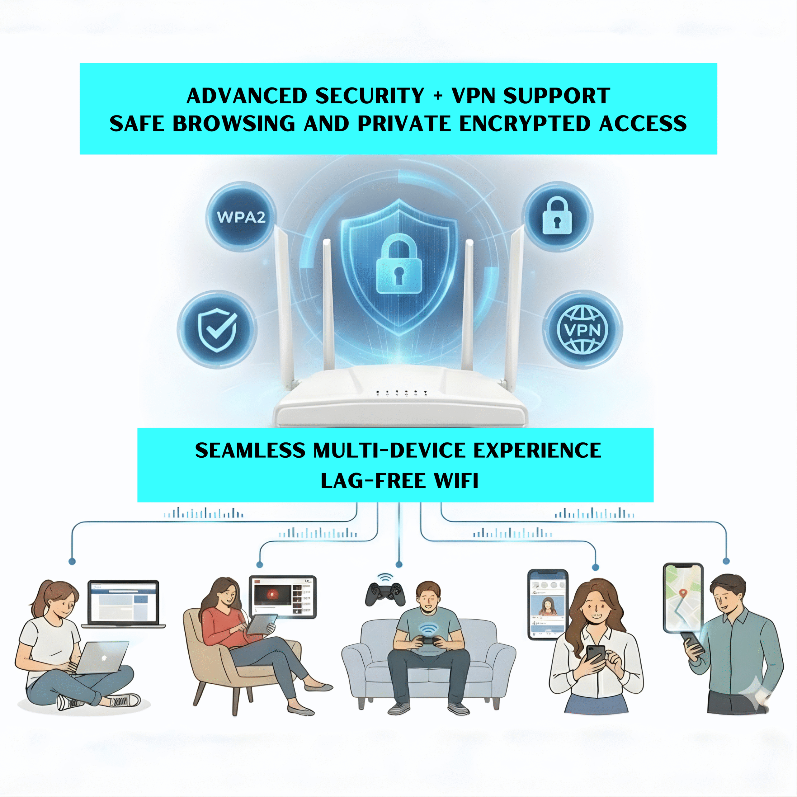 HIVEN -DUAL BAND XPON ONT Router 5 GHz, 2.4 GHz 1200 Mbps - Image 3
